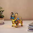thumbnail image 5 of HzyK 2025 Novelty Corgi Lamp Dachshund Lamp, Vintage Stained Glass French Bulldog Lamp, Animal Series Art Night Light for Home Decor, 5 of 7