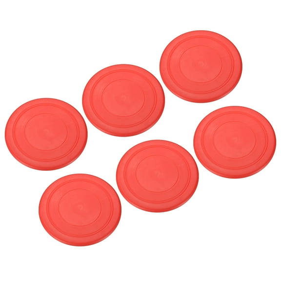 Uxcell 7 Inch Flying Disc, TPR Flying Discs Soft Waterproof for Adults Dog Outdoor Playing Sport Game, Red 6Pcs