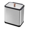 thumbnail image 2 of onlyliua Liquidación de Rebajas de Hoy Cubo de Basura de Acero Inoxidable Horripilante Rectangular para Colgar En La Pared de La Cocina, Creativo, para El Hogar, para Restos de Cocina, Cubo de Basura, 2 of 2