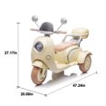 12v TwoSeater Kids Ride on Electric Motorcycle, Three Wheels Kids Toy