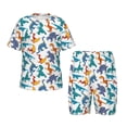 thumbnail image 1 of Fotbe Block Dinosaur Pijama Estampada de 2 Piezas para Niños – Ropa de Dormir de Manga Corta Cómoda para Niños y Niñas, Camiseta y Shorts de Algodón-4X-Large, 1 of 6