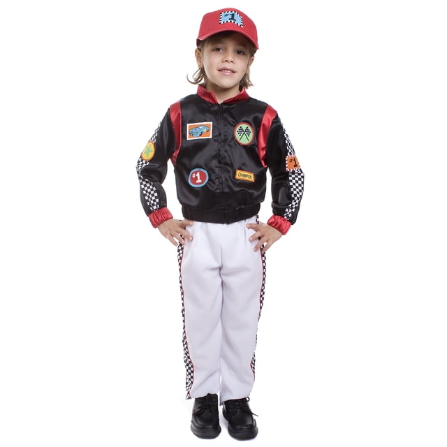 Disfraz de piloto de carreras de Dress Up America para niños con chaqueta