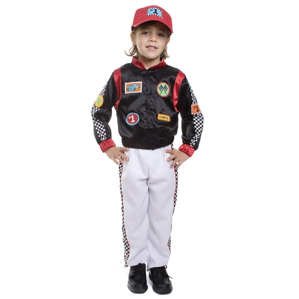 Disfraz de piloto de carreras de Dress Up America para niños con chaqueta