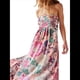 thumbnail image 1 of Vestido Maxi Floral para Mujer, Sin Mangas, Espalda Descubierta, Corte A, , Fluido, con Espalda Hueca y Tirantes Finos Rosa L, 1 of 8