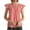 Light Pink, variant on MIXUE Womens Summer Tops Summer Solid Color Fashion Round Neck Hollow Out Fly Sleeve Pullover T Shirts Sportwear,Beige,XXL