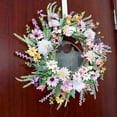 thumbnail image 7 of 20 Inch Spring Summer Wreath Floral Door with Lifelike Green Leaves Elegant Silk Hanging Ornament for Wall Window Home, 7 of 7