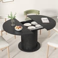 thumbnail image 5 of Fsbecl Extendable Wooden Round Dining Table, Modern Farmhouse Kitchen Table for 4-6, Black, 5 of 7