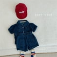 thumbnail image 2 of Huowey Toddler Boys Denim Outfits Set Casual Summer Two Piece Toddler Clothes Elastic Waist Comfortable Playwear For 1-5 Year Olds Boho Dailywear, 6-7 Years, 2 of 4