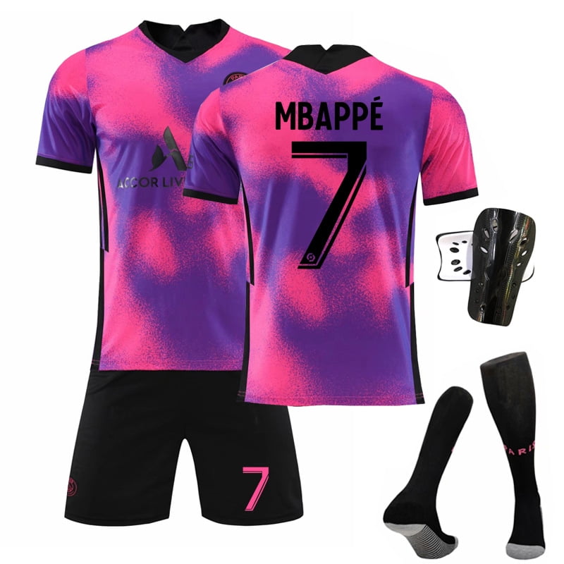 21 22 Psg Away Youth Jersey Mbappe No 7 Sportswear Soccer Football Set Walmart Com