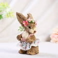 thumbnail image 3 of GadgetVLot Straw Bunny Peter Rabbit Decor Creative Children Easter Bunny Model Straw Rabbit With Lean Forward In Clothes Home Decorative, 3 of 13