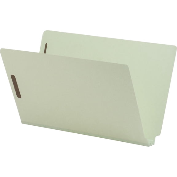 Nature Saver, NATSP17266, Legal Size Pressboard Fastener Folders, 25 / Box, Gray/Green