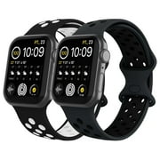 iGK Compatible for Apple Watch Band 38mm 40mm 42mm 44mm Wristbands Women Men, Soft Silicone Sport Replacement Bands Strap Compatible for iWatch Apple Watch Series 7/6/5/4/3/2/1/SE