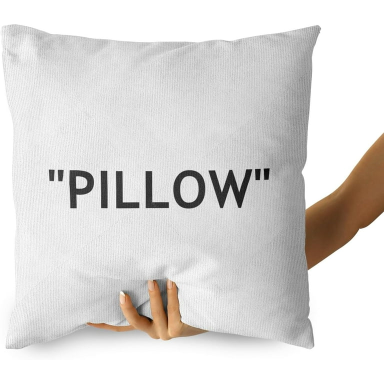 Hypebeast Room Decor Off White Inspired Pillow Quotation Decorative Set of 2 Throw Pillow Cover Sneakerhead Decor Square Cushion Case for Home Sofa Couch Decoration 18 18 Walmart