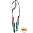 thumbnail image 3 of HILASON Western Horse One Ear Headstall Bridle American Leather Crocodile | for Horses Headstalls, 3 of 6