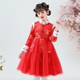 thumbnail image 5 of Youmylove Dresses For Girls Toddler Kids Baby Girls Children Fairy Hanfu Dresses For Chinese Calendar New Year Quilted Lined Warm Princess Dresses Embroidery Tang Suit Performance s, 5 of 7