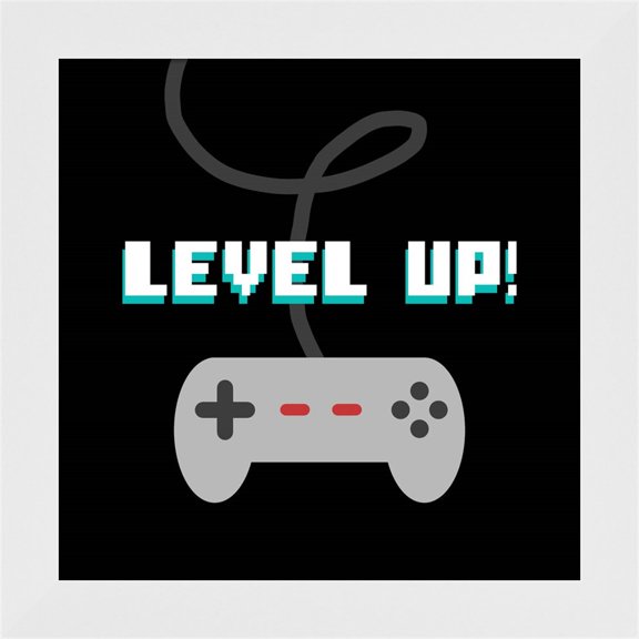 Great Art Now Level Up! by Color Me Happy, Framed Wall Art, 14W x 14H