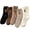 Brown, variant on 6 Pack Warm Fuzzy Cozy Socks for Women,Slipper Fluffy Comfy Plush Warm Winter Sleep Home Soft Socks