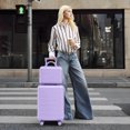 thumbnail image 2 of 2 Piece in ABS Spinner Wheel Luggage Sets, Hardside Suitcase with Combination Lock,20 inch Carry On Luggage 14 inch Cosmetic Case, 2 of 8