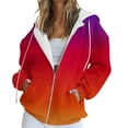 thumbnail image 1 of WZXFASHION Chandail à Capuchon Décontracté pour Femmes à Imprimé de Lettres avec Cordon et Fermeture Éclair jusqu'à 50 % de Rabais Chandail à Col Rond, 1 of 5