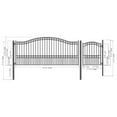 thumbnail image 2 of Aleko Paris Single Swing Driveway Gate with Pedestrian Gate, 2 of 4
