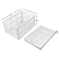thumbnail image 2 of Drevy 2-Pack 42 L Stackable Collapsible Crate, Plastic Folding Storage Basket, White, 2 of 7
