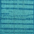 thumbnail image 1 of Ahgly Company Machine Washable Indoor Square Oriental Turquoise Blue Modern Area Rugs, 8' Square, 1 of 4