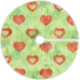 thumbnail image 1 of FMSHPON Valentine's Day Watercolor Red Hearts Xmas Christmas Tree Skirt Stand Mat for Holiday Party Decoration Indoor Outdoor 36 inches, 1 of 6