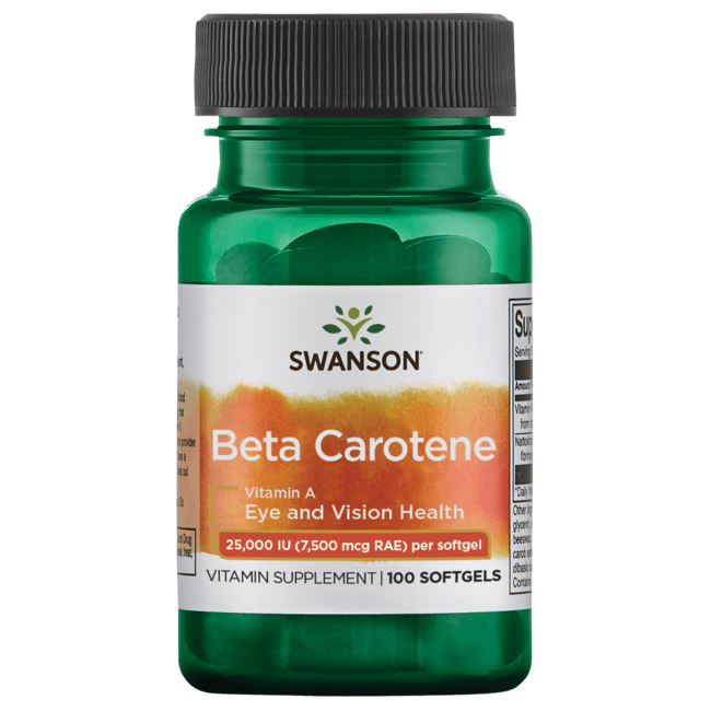 Swanson Beta-Carotene 25,000 Iu (7,500 Mcg) 100 Softgels