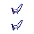 thumbnail image 1 of Billuyoard Collar de cabeza de brida de pony Halter acolchado ajustable aleación de Zinc gran resistencia suministros para caballos solidez Azul METRO 2piezas, 1 of 6