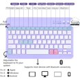 thumbnail image 5 of 7-Color Backlit Bluetooth Keyboard Folio with Pencil Holder for 11-inch iPad Air M2/M3/M4 (2024/2025/2026), iPad Air 4th & 5th Generation,Clove Purple, 5 of 8
