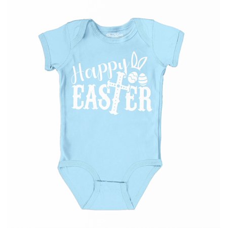 

Shop4Ever Happy Easter Baby s Bodysuit Infant Cotton Romper 18 Months Light Blue
