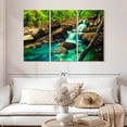 thumbnail image 2 of Elephant Stock Waterfall In The Jungle Wall Art - Horizontal Multi Panel Canvas - Living Room Wall Decor - Nature Multi Panel - Turquoise And Brown Decor - 50" x 32", 2 of 8