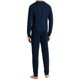 thumbnail image 3 of UNCOVER by SCHIESSER Pijama para hombre, conjunto de 2 piezas - largo, cuello redondo, algodón, liso/estampado Azul scuro 3XL (3X-Large), 3 of 5