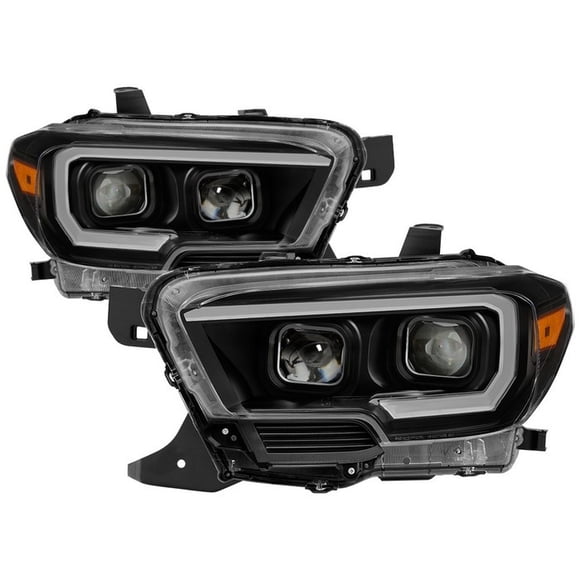 Convient 2016-2022 Toyota Tacoma Xtune Phare Assemblage 9039256 Ampoule Halogène; Halogène Haute H9/halogène Basse H11 Clair; Lentille Claire; Ensemble de 2