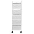 thumbnail image 2 of Rotating Storage Rack for Kitchen, 3 Tier Carbon Steel Fruit and Vegetable Storage Mesh Basket with Wheels Space Saving Kitchen Storage Cart Rotating Tower Organizer for Livingroom, 2 of 7
