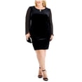 thumbnail image 1 of Connected Apparel Robe Fourreau de Soirée pour Femmes, Noir, Grande Taille, 22W, 1 of 1