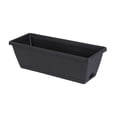 thumbnail image 4 of 2x jardinera con ventana, maceteros, decoración Rectangular, organizador, maceta para flores, maceta para jardín, plantas de interior y exterior Gris oscuro, 4 of 8