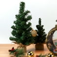 thumbnail image 5 of PULLIMORE 2PCS Tabletop Mini Christmas Tree, 7.9" / 11.8" Artificial Miniature Pine with Linen Base for Christmas Decorations, Dining Table, 5 of 9