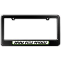 Boldly Going Nowhere- Funny Geek Sci-Fi Science Fiction License Plate Frame