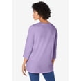 thumbnail image 2 of Woman Within Plus Size Perfect Three-Quarter Sleeve V-Neck Tunic, 2 of 6