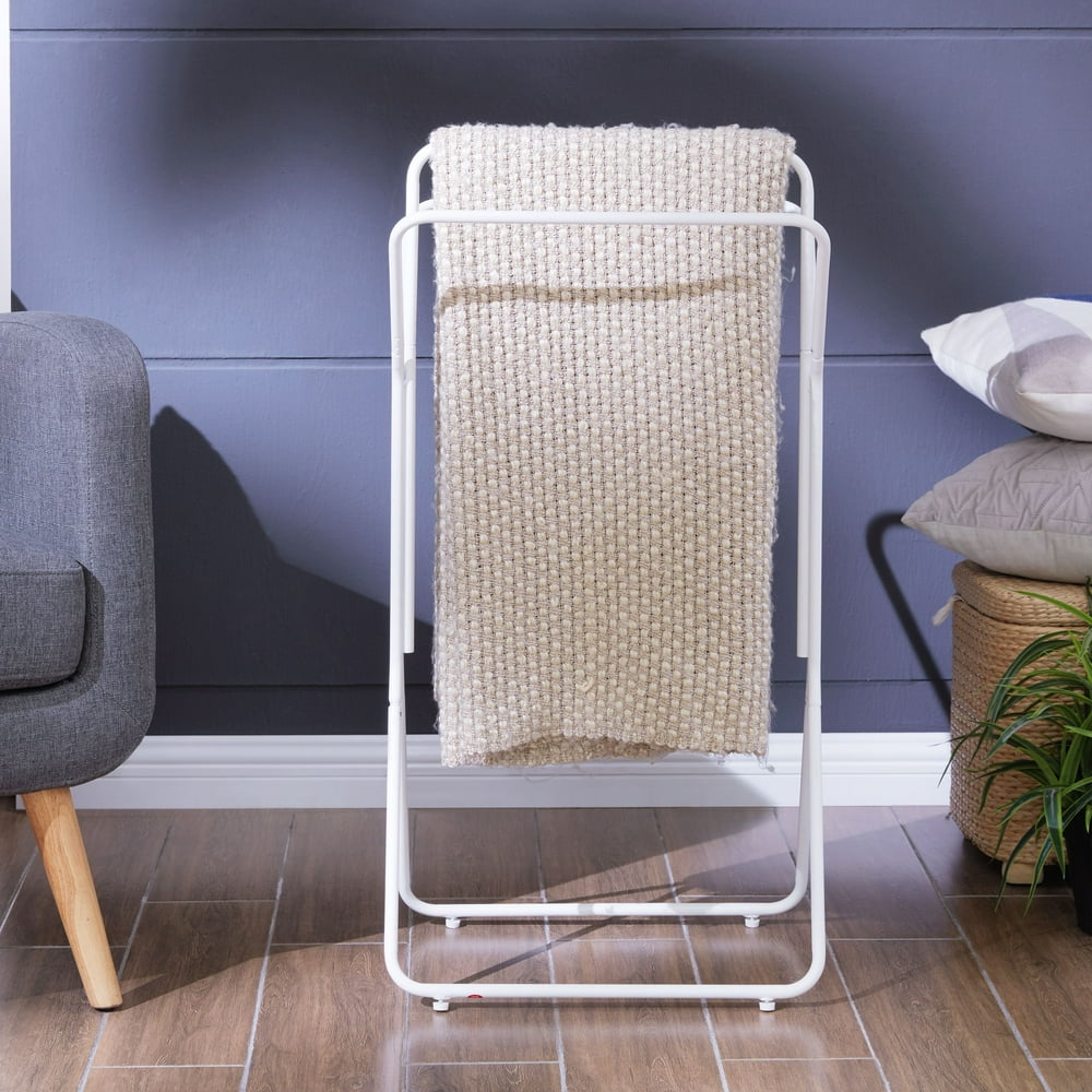 Mike White Metal Quilt Rack, Contemporary, White