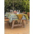 thumbnail image 4 of 60x120 Inch Outdoor Tablecloth with Umbrella Hole Zipper Rectangle Vintage Dragonfly Rectangular Tablecloths Outside Waterproof Chic Country Yellow Animals Wood Grain Patio Table Cover for Picnic, 4 of 8