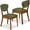 Walnut/Moss Green, variant on Best Choice Products 2-Piece Mid-Century Modern Wood & Upholstered Dining Chair Set - Walnut/Moss Green