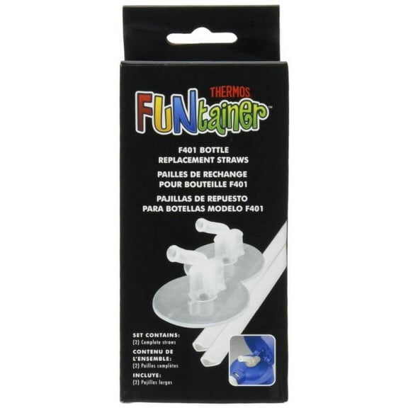 Thermos Replacement Straws for 12 Ounce Funtainer Bottle, Clear