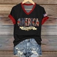 thumbnail image 5 of Outfmvch 4th of July Shirts V Neck Tee T Shirts Usa Shirt America Print Causal Tee 250 Anniversary Usa Shirt Independence Day Usa Shirts for Women Graphic T Shirts Independence Day Tshirt Black 3XL, 5 of 7