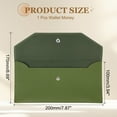 thumbnail image 2 of Uxcell 1Pcs PU Leather Envelope Wallet Card, Reusable Money Pouch Small Leather Organizer Pouch for Women Men Travel,Leaf Green, 2 of 6