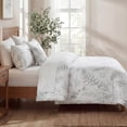 thumbnail image 5 of 100% Cotton Floral Duvet Cover Set Queen Size, Gray Branches Floral Bedding, 3 Pcs with Zipper Closure & Corner Ties, Soft Breathable Duvet Cover for All Seasons, 5 of 8