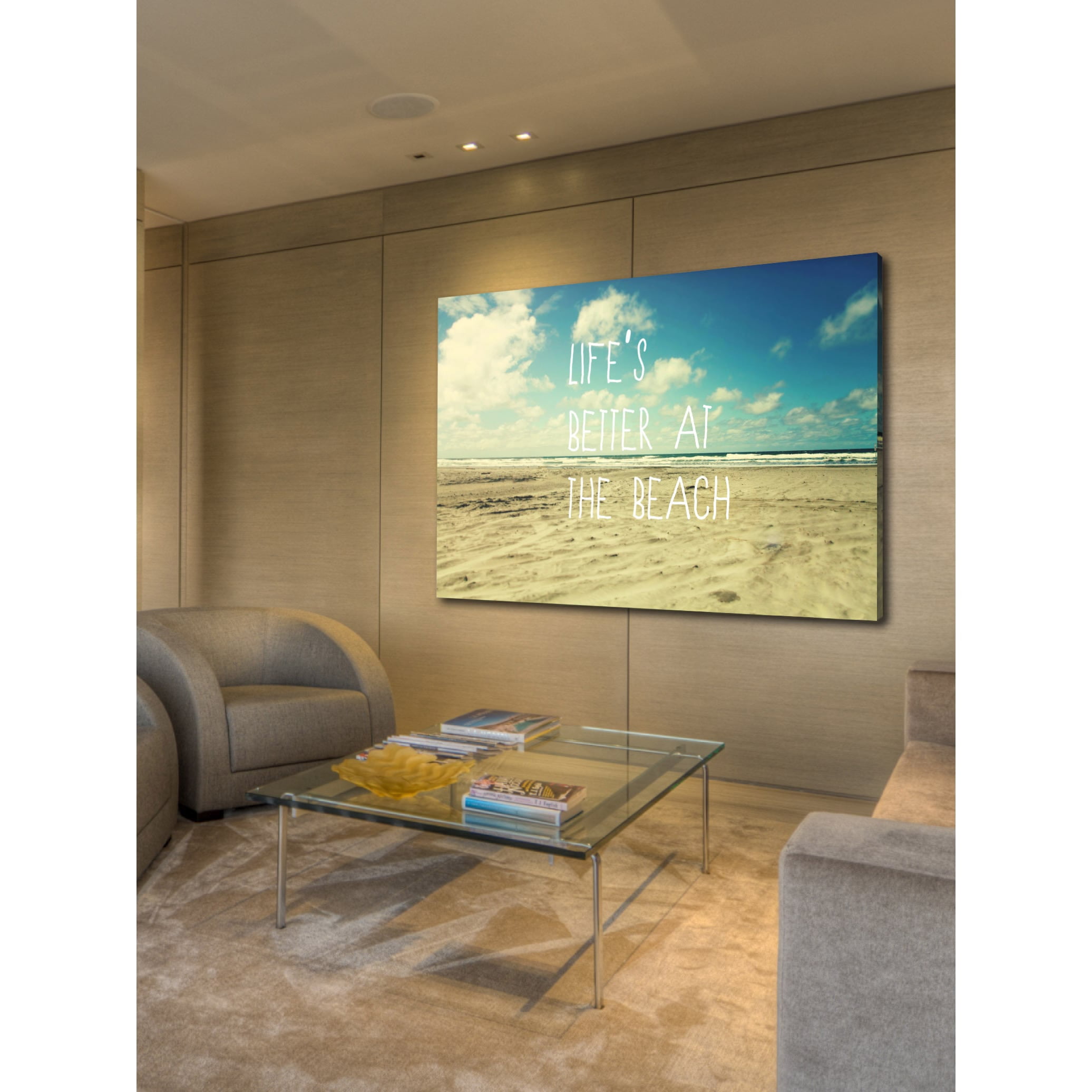 Marmont Hill 'Life's Better At The Beach' Graphic Art Print on Wrapped Canvas