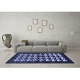 thumbnail image 3 of Ahgly Company Machine Washable Indoor Rectangle Abstract Blue Modern Area Rugs, 6' x 9', 3 of 4