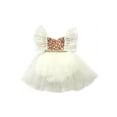 thumbnail image 3 of Xingqing Summer Baby Girls Romper/Dress Leopard Printed Ruffles Lace Sleeveless Backless Jumpsuits/Sundress, 3 of 9